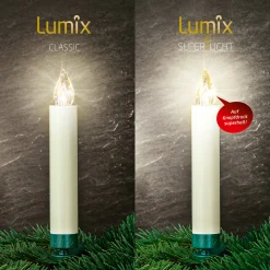 Krinner Erweiterung Christbaumkerzen LED Lumix Classic Mini 6er Set
