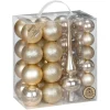 Kugelset 4 und 6cm mit Spitze Creamy Gold