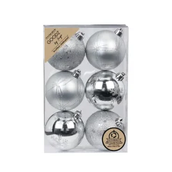 Kugelset 8cm Winter Silver