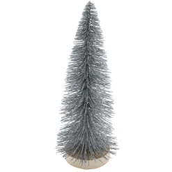 Kunstbaum am Holzsockel silber 10 x 10 x 20 cm