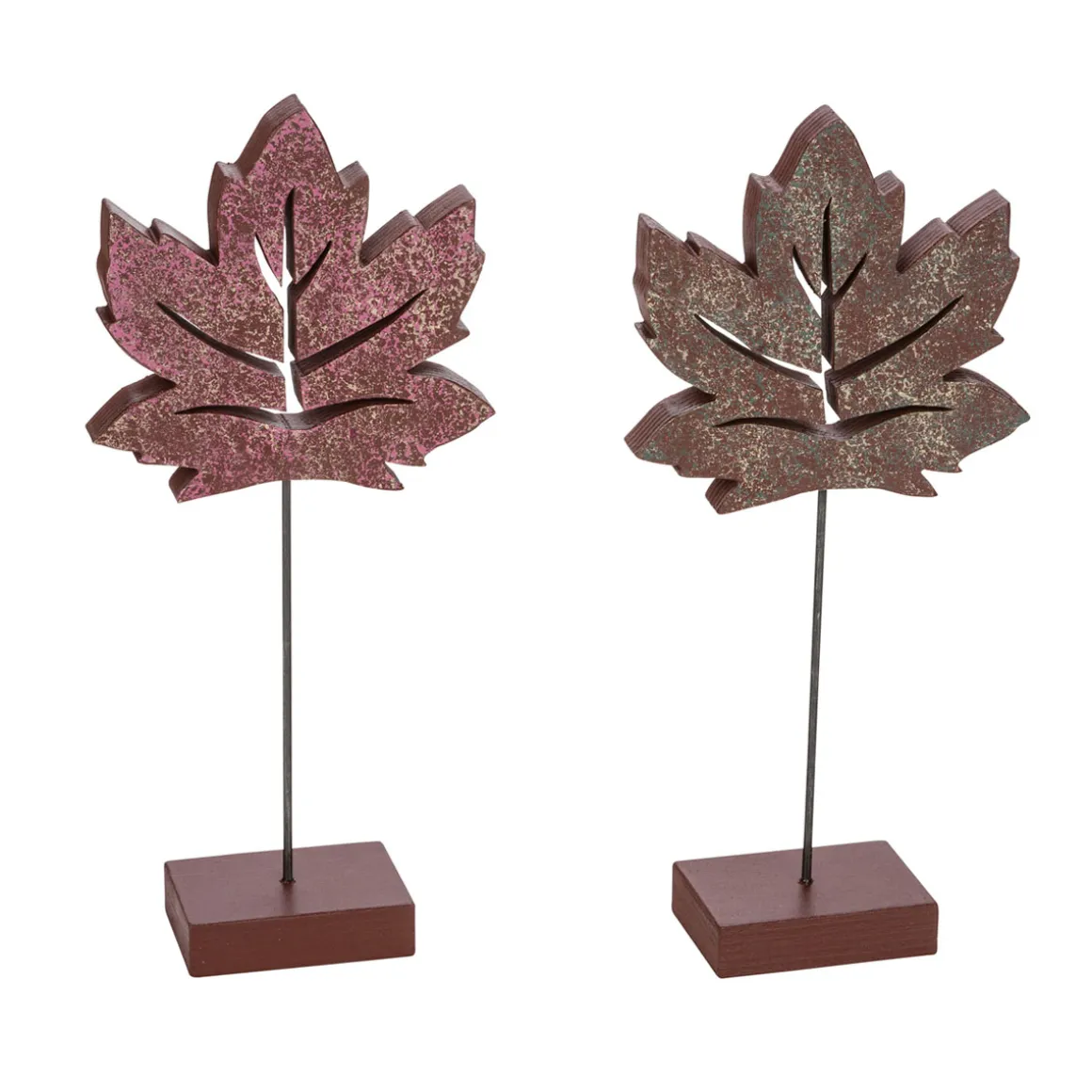 Kunstgewerbe Gehlmann Holzaufsteller Blatt 2 Farben12 x 27 cm