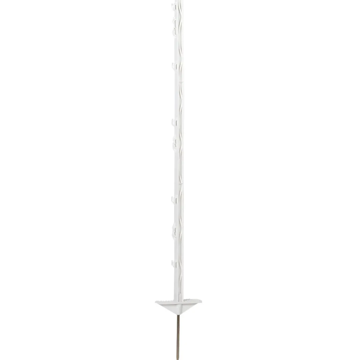 Kunststoffpfahl Basic Doppeltritt 105 cm weiß 5 Stück