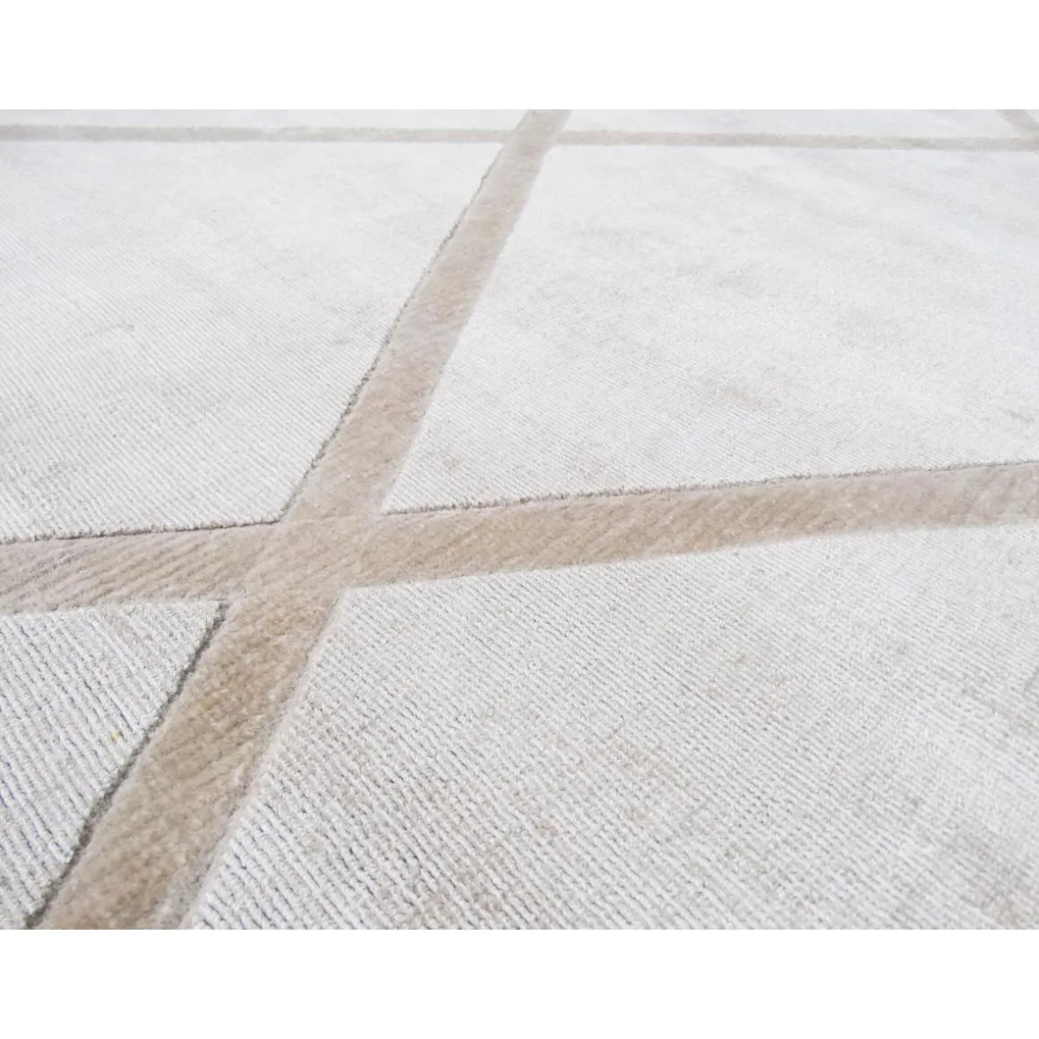 Kurzflorteppich „Luxury 210“ Elfenbein/Taupe, 80x150cm