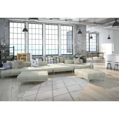 Kurzflorteppich „Luxury 210“ Elfenbein/Taupe, 200x290cm