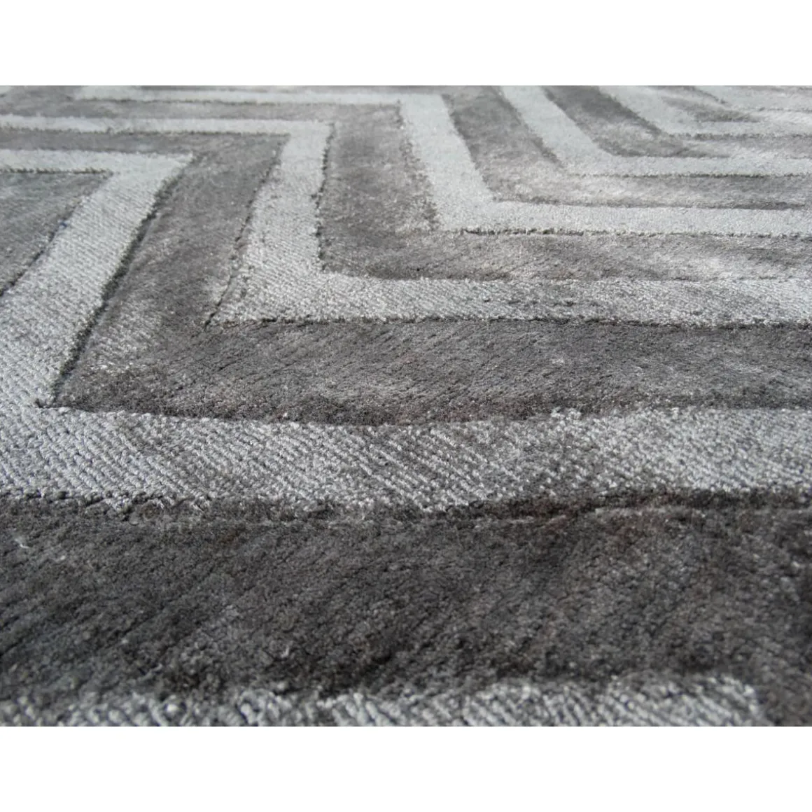 Kurzflorteppich „Luxury 410“ Grau/Anthrazit, 160x230cm