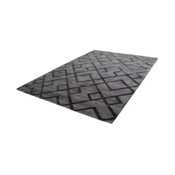 Kurzflorteppich „Luxury 310“ Grau/Anthrazit, 80x150cm