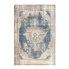Kurzflorteppich Vintage 8400 creme/blau