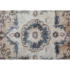 Kurzflorteppich Vintage 8400 creme/blau