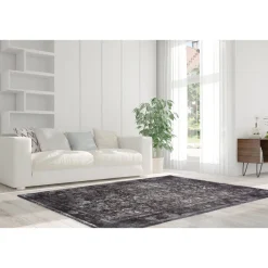 Kurzflorteppich Vintage 8404 grau
