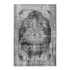 Kurzflorteppich Vintage 8400 Hellgrau