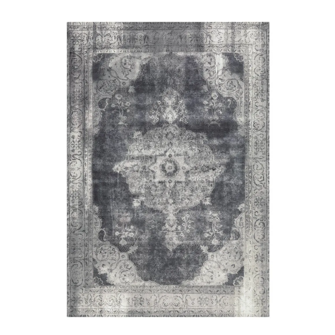 Kurzflorteppich „Vintage 8400“, grau