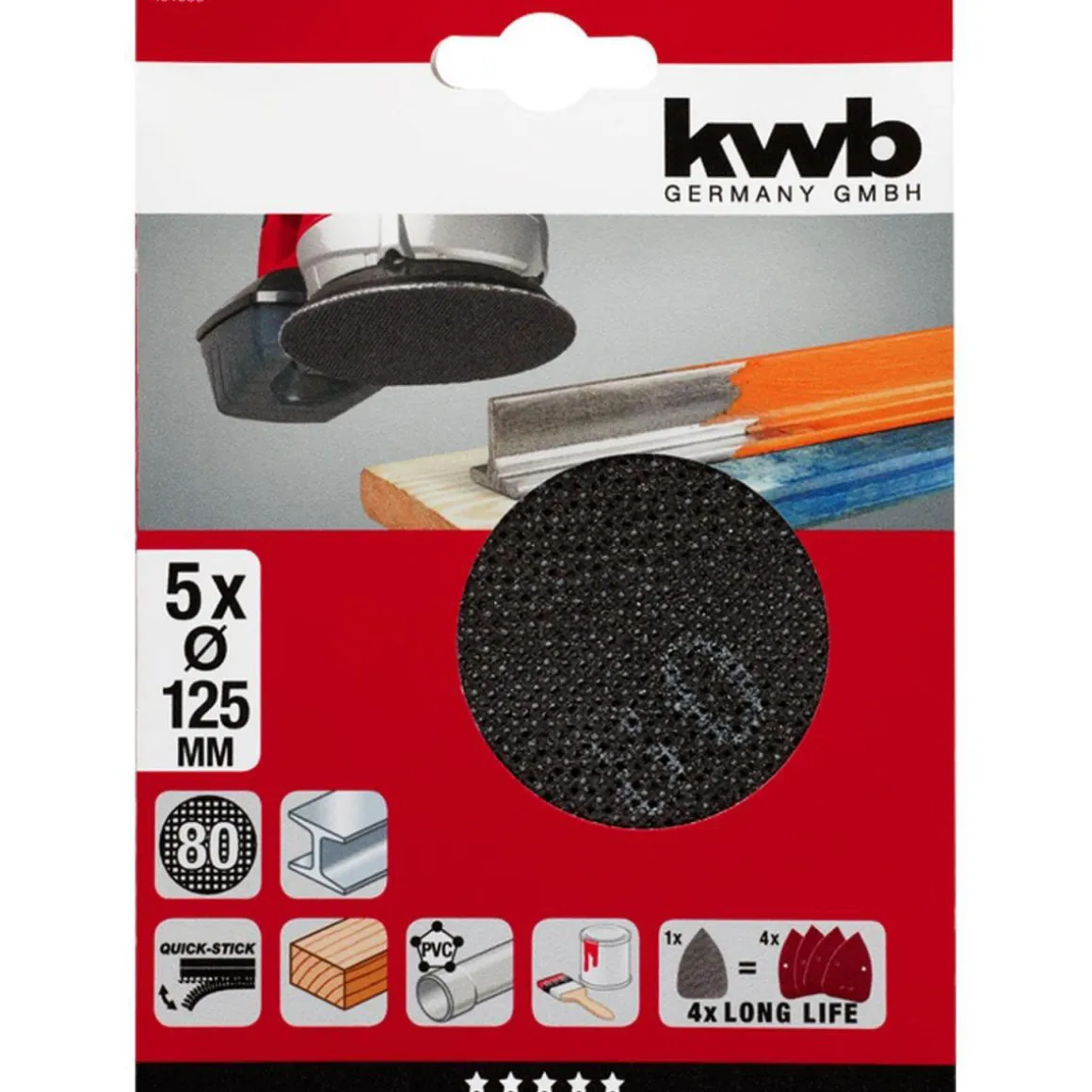 kwb Gitterleinen für Exzenterschleifer Durchmesser 125 mm K80