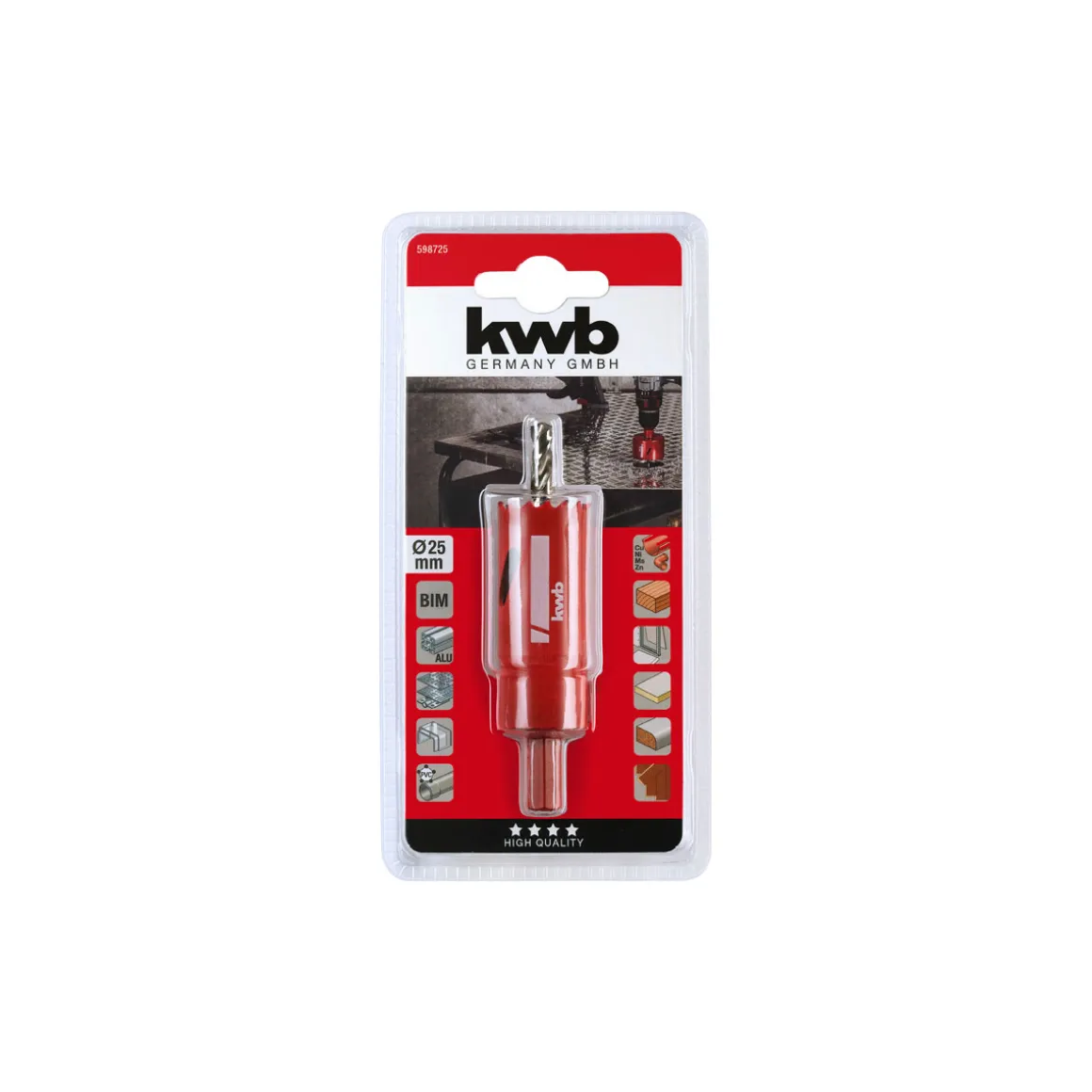 kwb Löchsäge mit Schaft und Bohrer Durchmesser 25 mm
