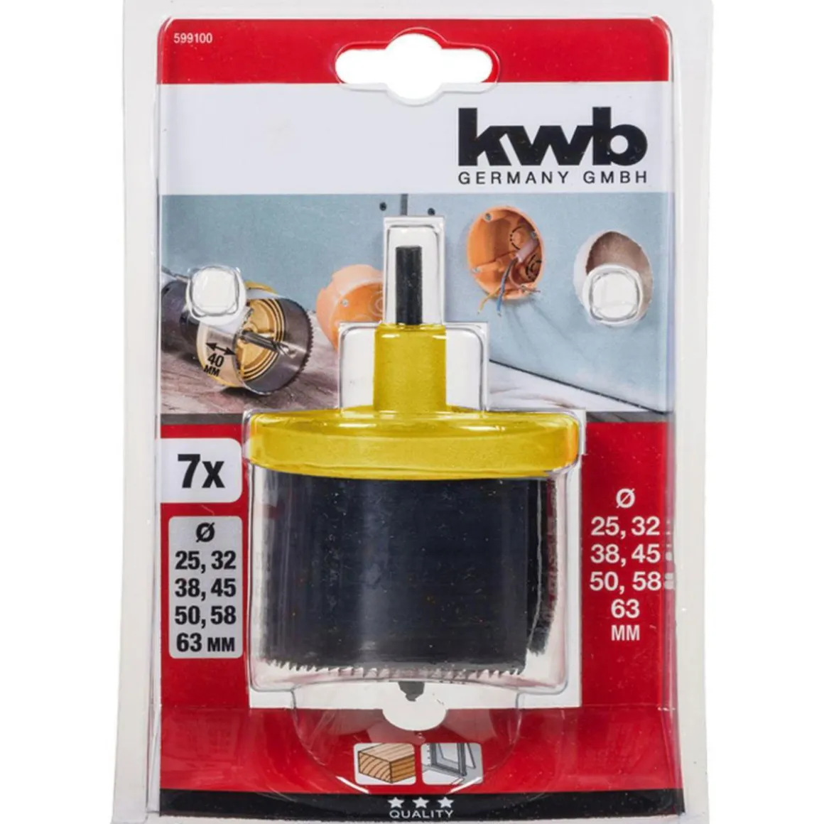 kwb Mehrkranzlochsäge 7 teilig