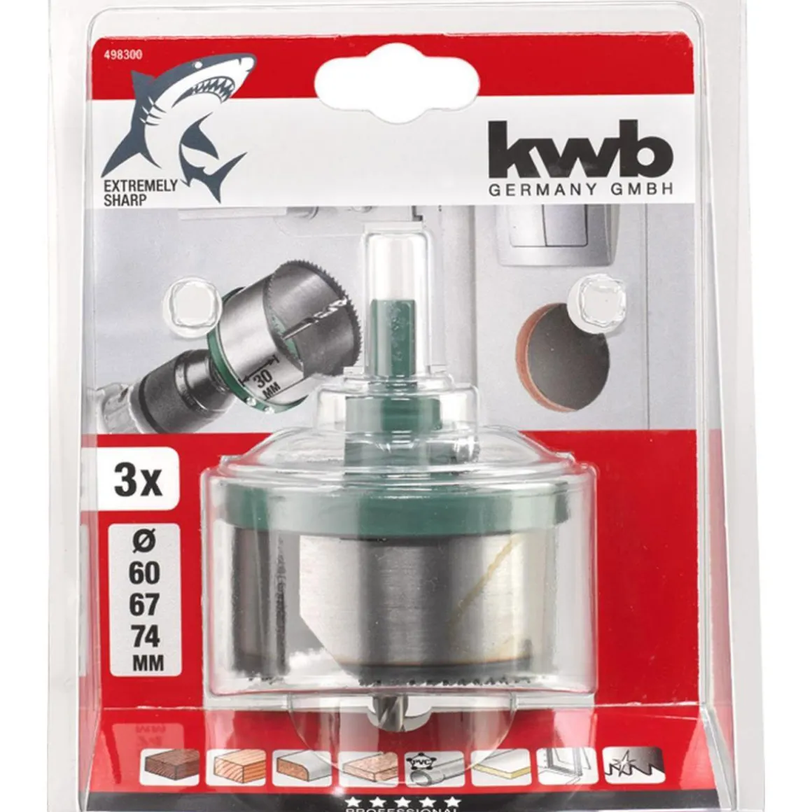 kwb Mehrkranzlochsäge 3 teilig