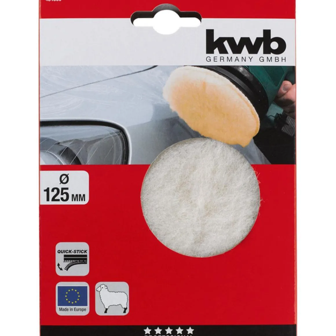 kwb Polierhaube Quick Stick selbsthaftend Lammfell