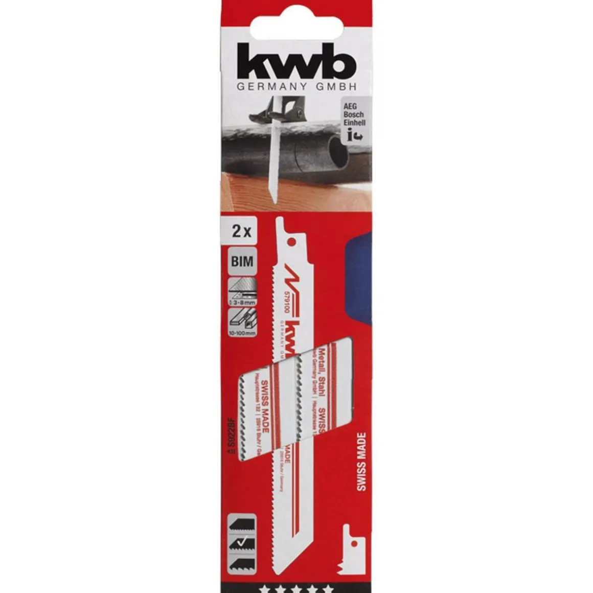 kwb Säbelsägeblätter Metallbearbeitung mittel 152 mm