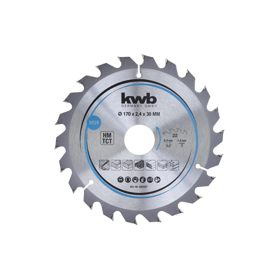 kwb Spanplatten-Kreissägeblätter für Handkreissägen Durchmesser 170x30 mm