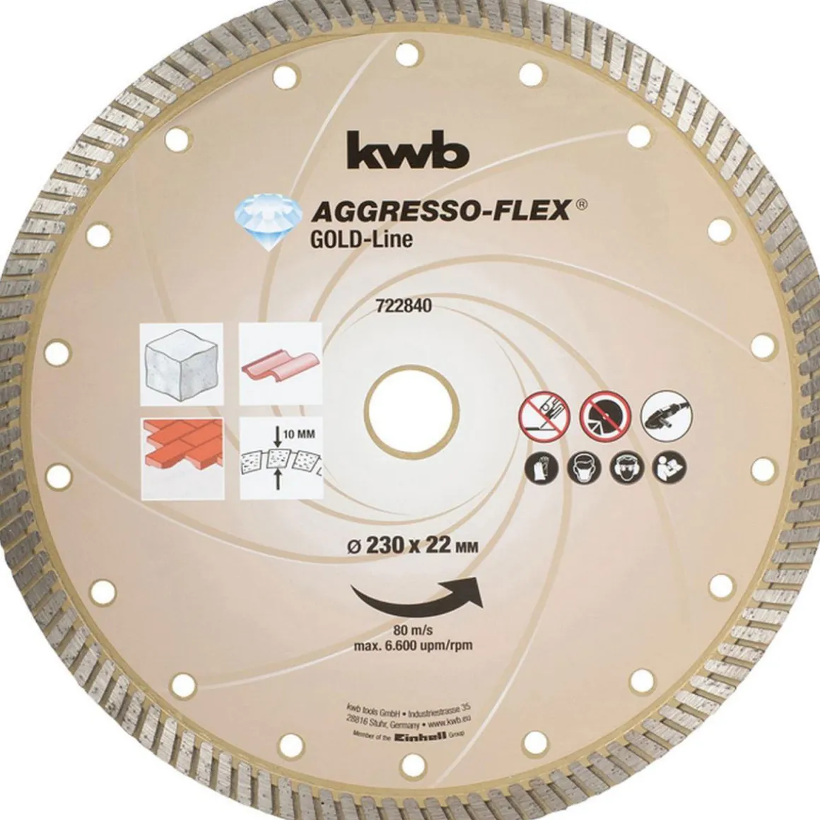 kwb Trennscheiben Aggreso-Flex Gold-Line Diamant Durchmesser 230 mm