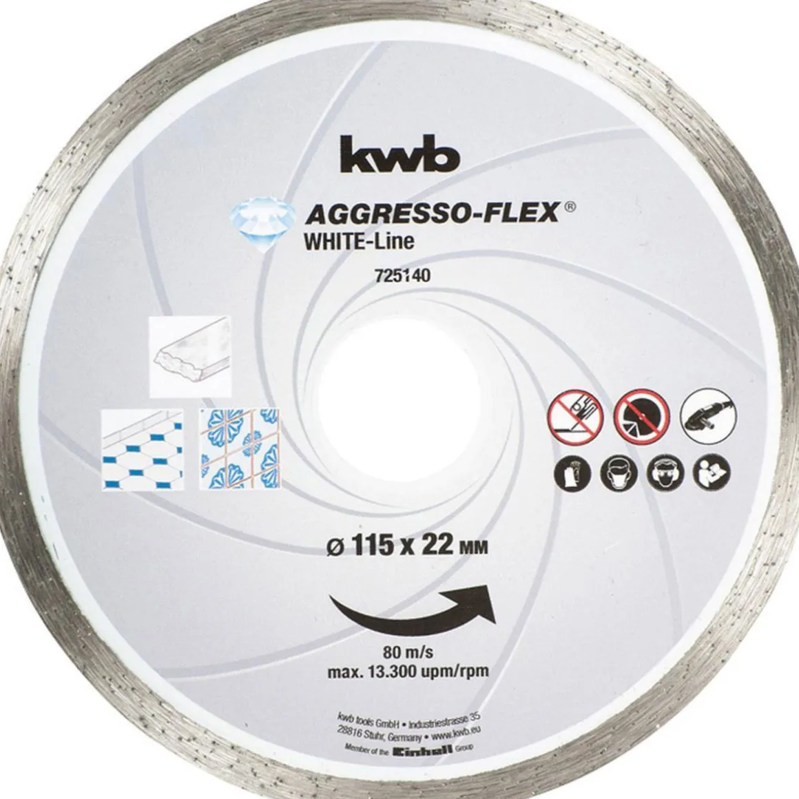 kwb Trennscheiben Aggreso Flex White Line Diamant Durchmesser 115 mm