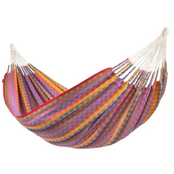 La Siesta Klassische Doppel-Hängematte Flora Zebra Bio-Baumwolle