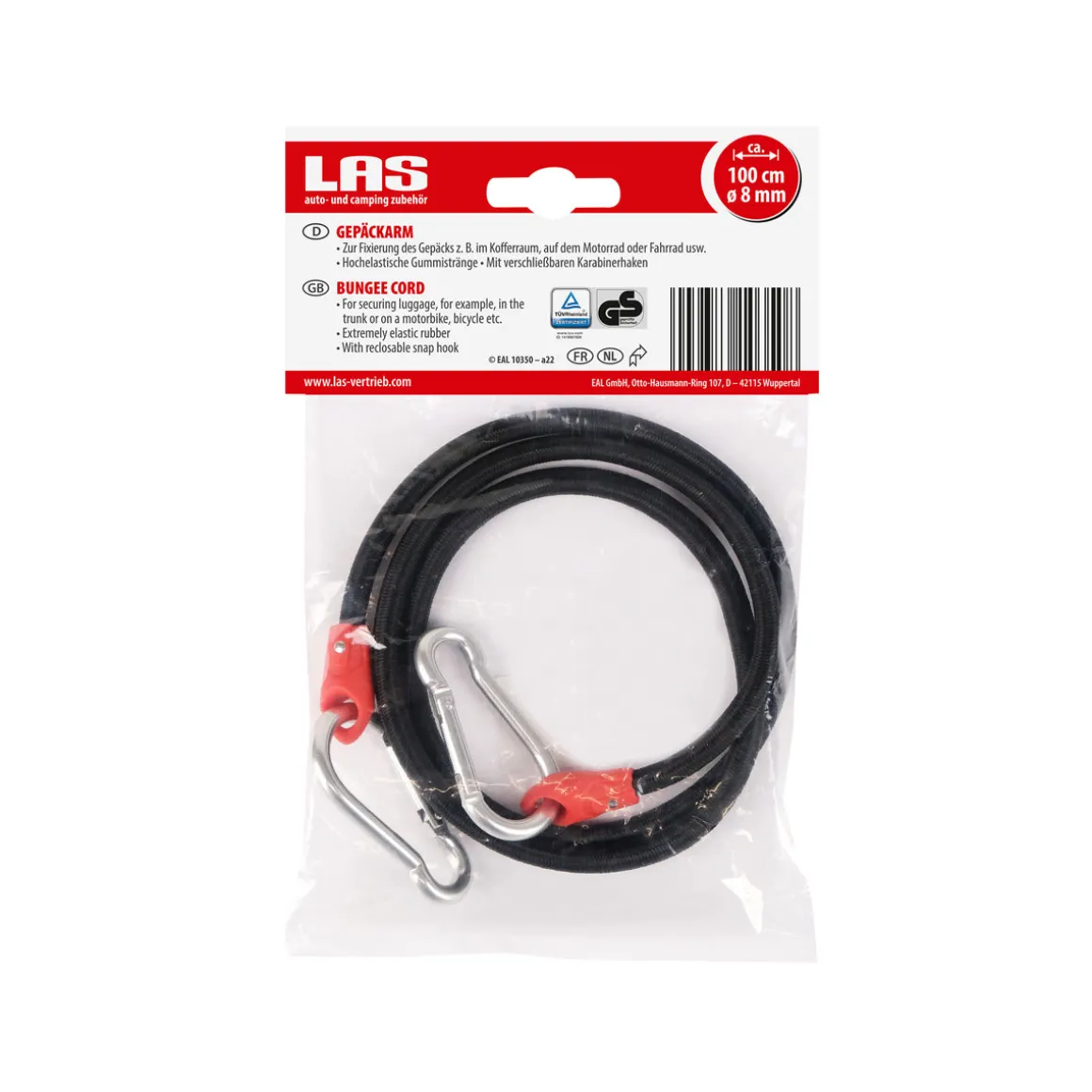 LAS 10350 Gepäckarm mit Karabinerhaken