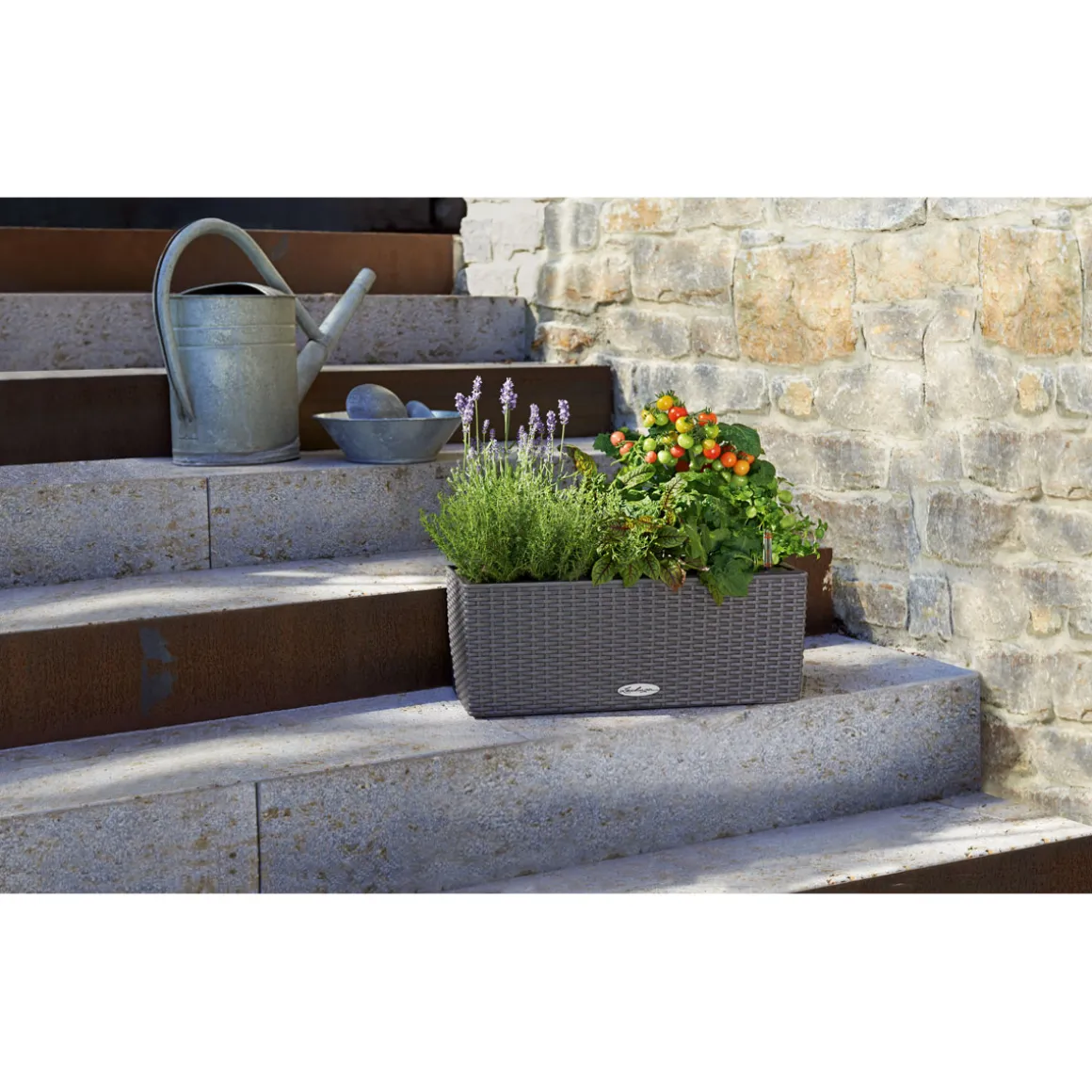 LECHUZA Blumenkasten Balconera Cottage 50 granit