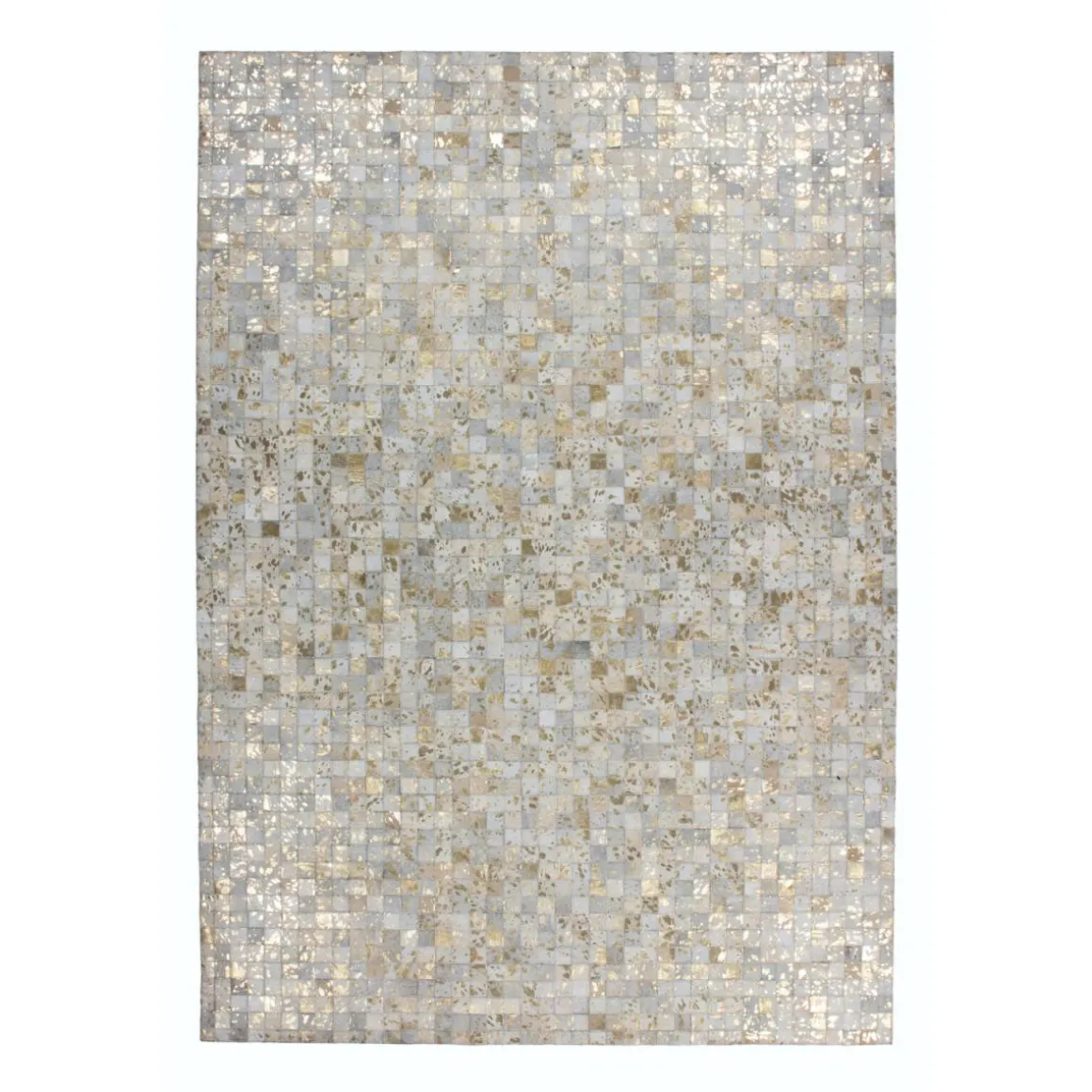Lederteppich „Rocket 110“ Elfenbein/Gold, 80x150cm
