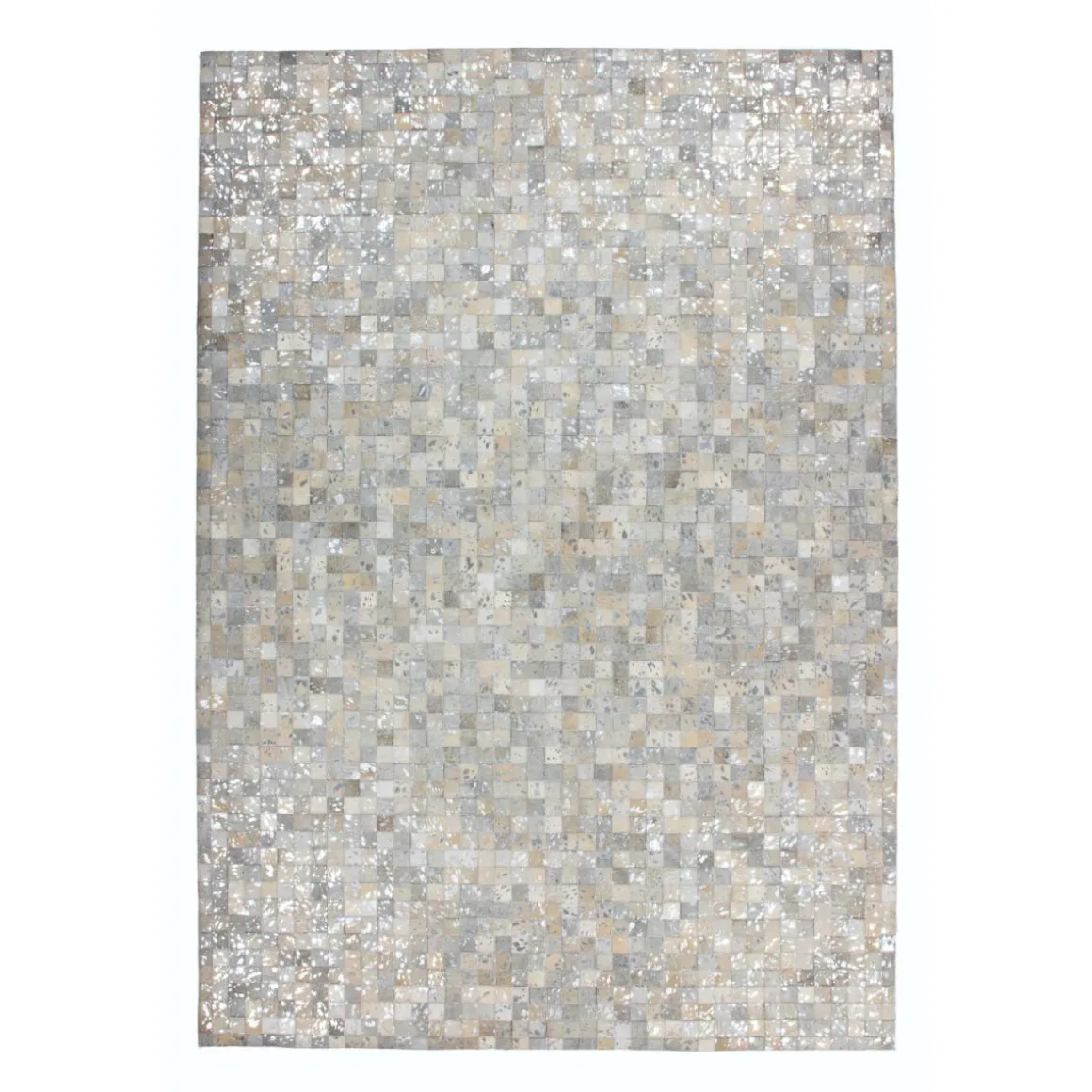 Lederteppich „Rocket 110“ Grau/Silber, 80x150cm