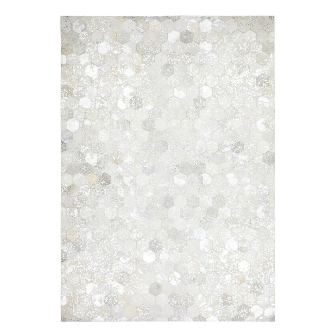 Lederteppich Spark 210 grau/silber