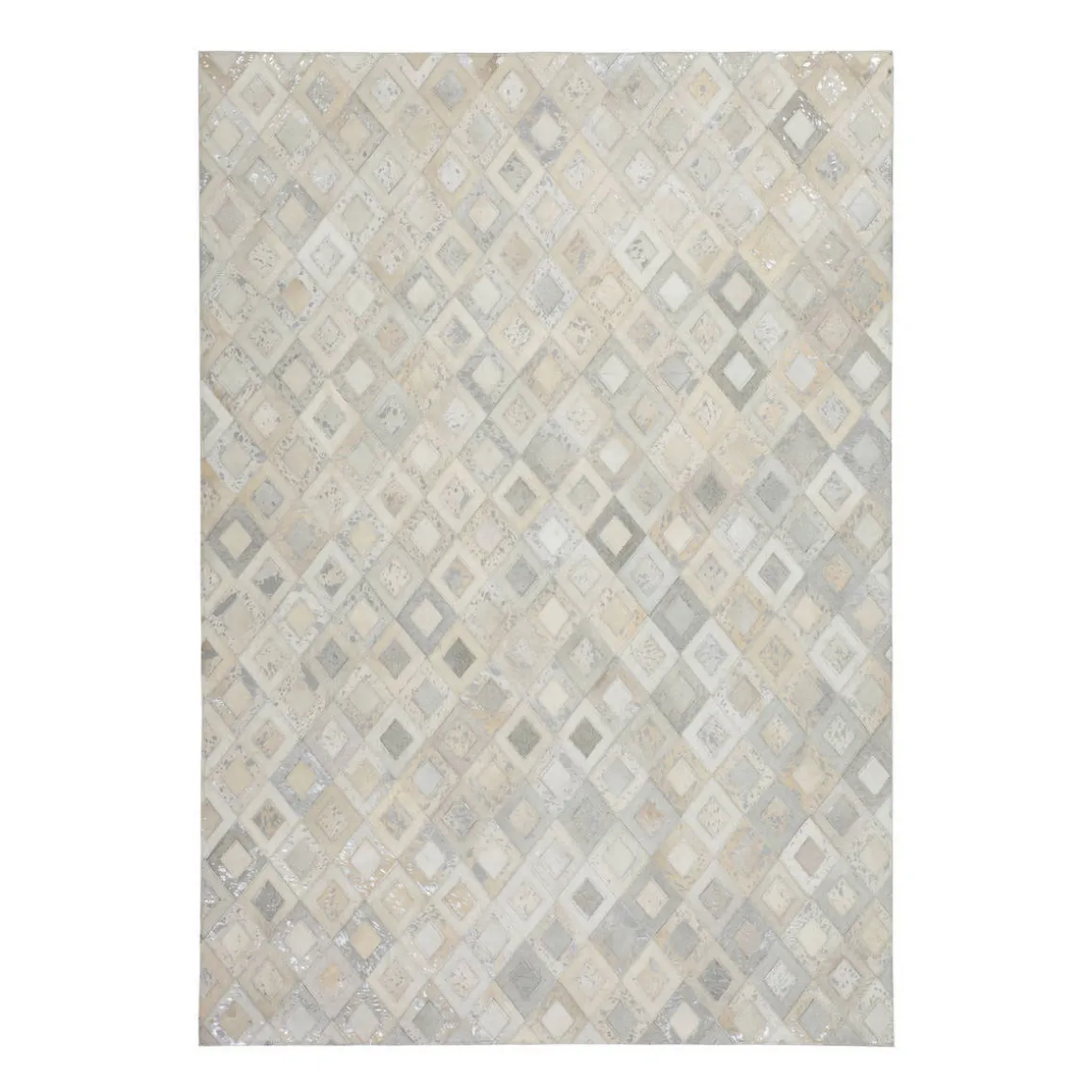Lederteppich „Spark 110“, grau/silber