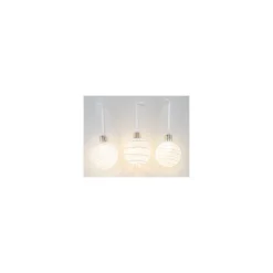 LED-Kunststoffkugel weiß/silber