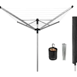 Lift-O-Matic 60 M - 50 mm Rohr mit Metall-Bodenanker & Hülle und Wäscheklammerbeutel