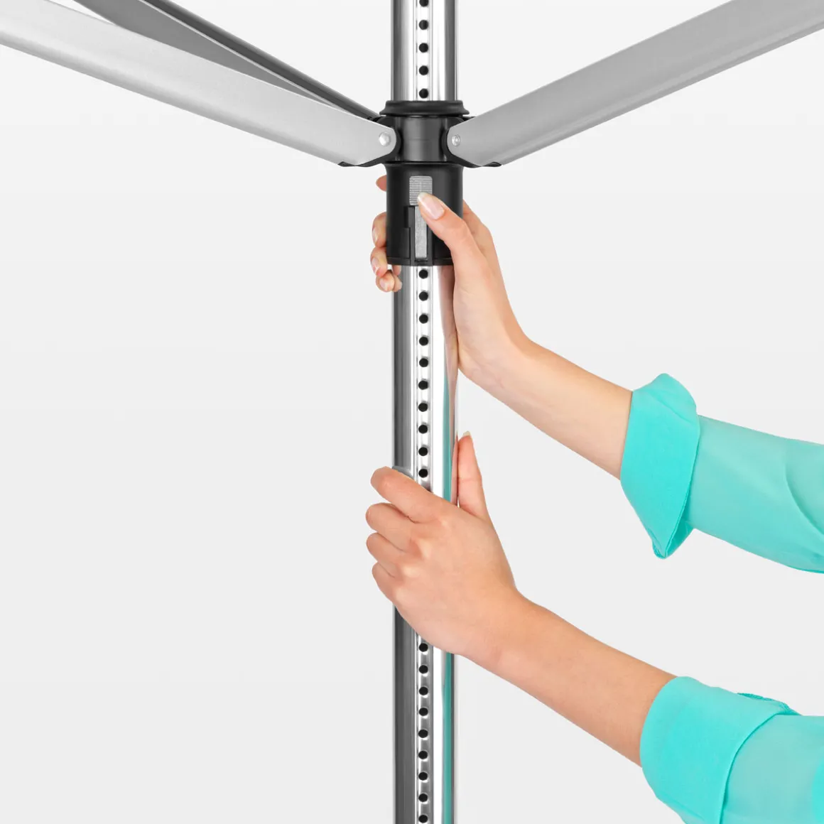 Lift-O-Matic 60 M - 50 mm Rohr mit Metall-Bodenanker & Hülle und Wäscheklammerbeutel