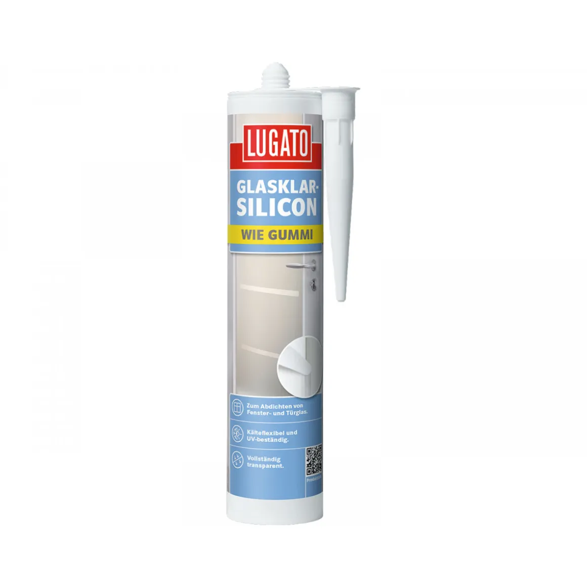 Lugato Glasklar-Silikon Wie Gummi Transparent 310 ml