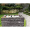 Lusit Modul Eisbar Cremona grau-anthrazit-Melange 65 x 1,55 x 75 cm