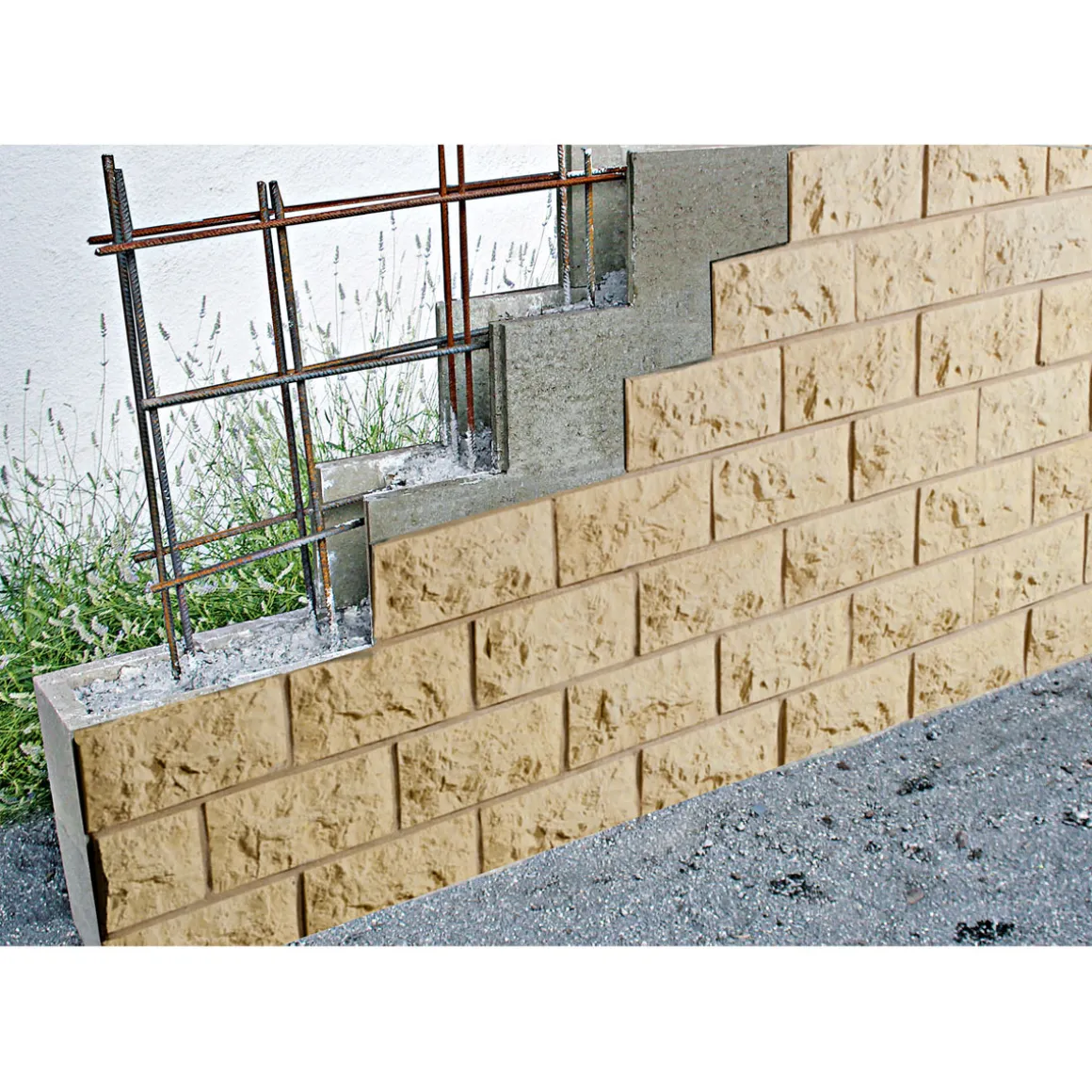 Lusit Schalungsstein 50 x 25 x 24 cm grau