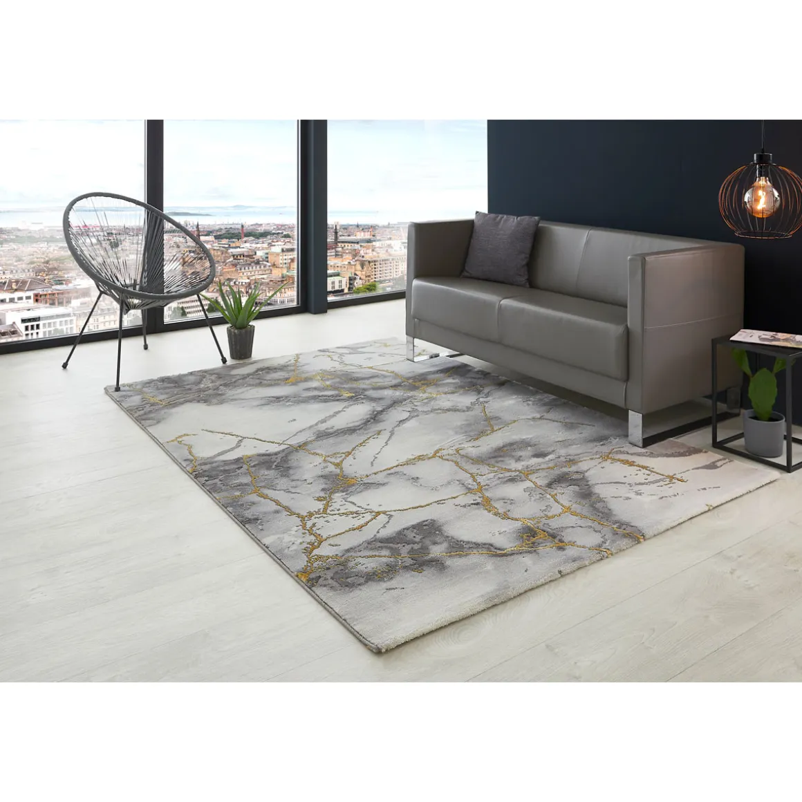 Luxor living Teppich Pico 120x170cm grau-gold