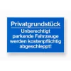 Metafranc Gebotsschild Privatgrundstück Kunststoff gelb