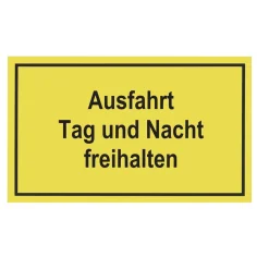 Metafranc Hinweisschild Ausfahrt Tag und Nacht freihatlten Kunststoff gelb