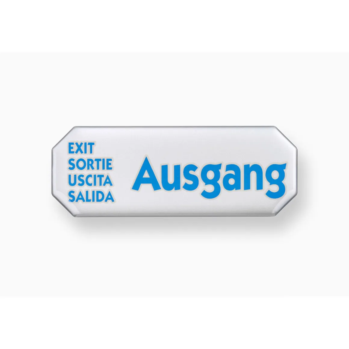 Metafranc Hinweisschild Ausgang Kunststoff weiß
