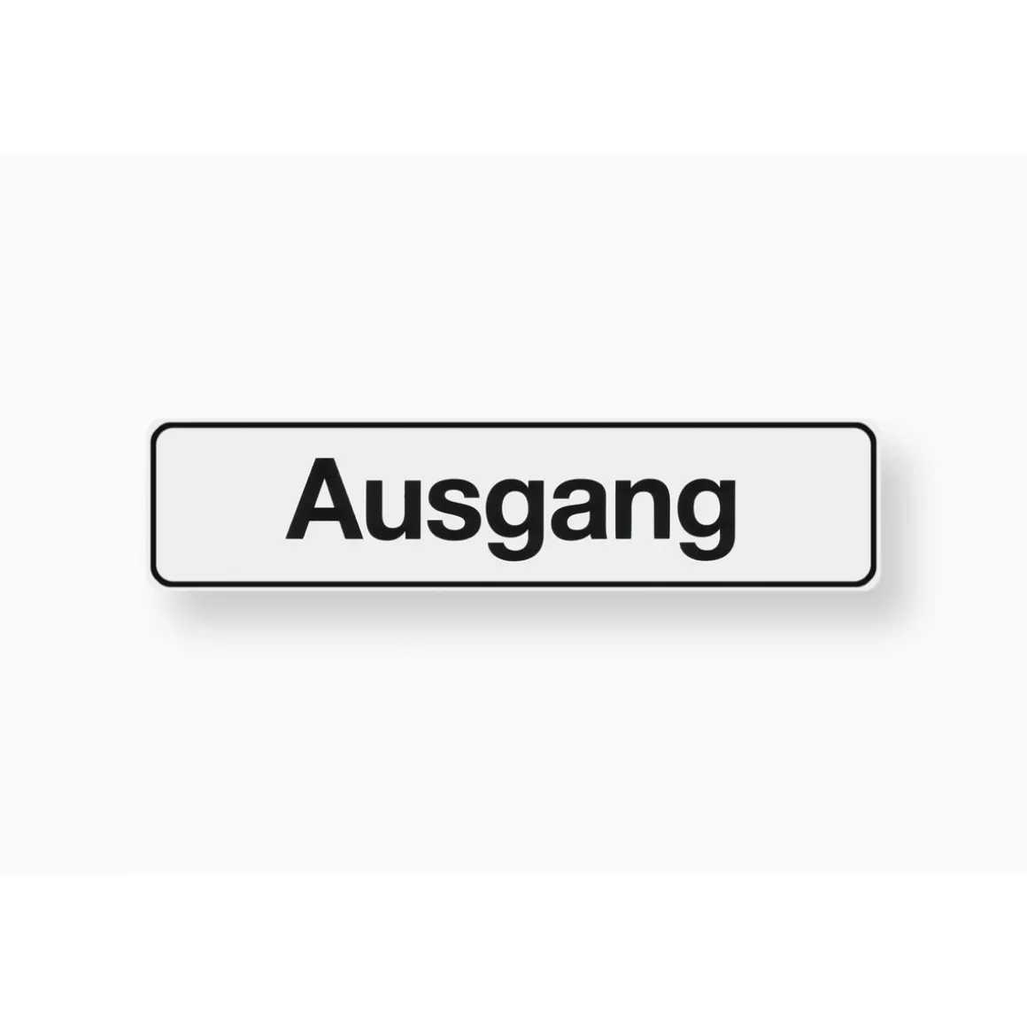 Metafranc Hinweisschild Ausgang Kunststoff weiß