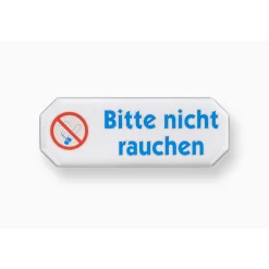 Metafranc Hinweisschild Bitte nicht rauchen Kunststoff weiß