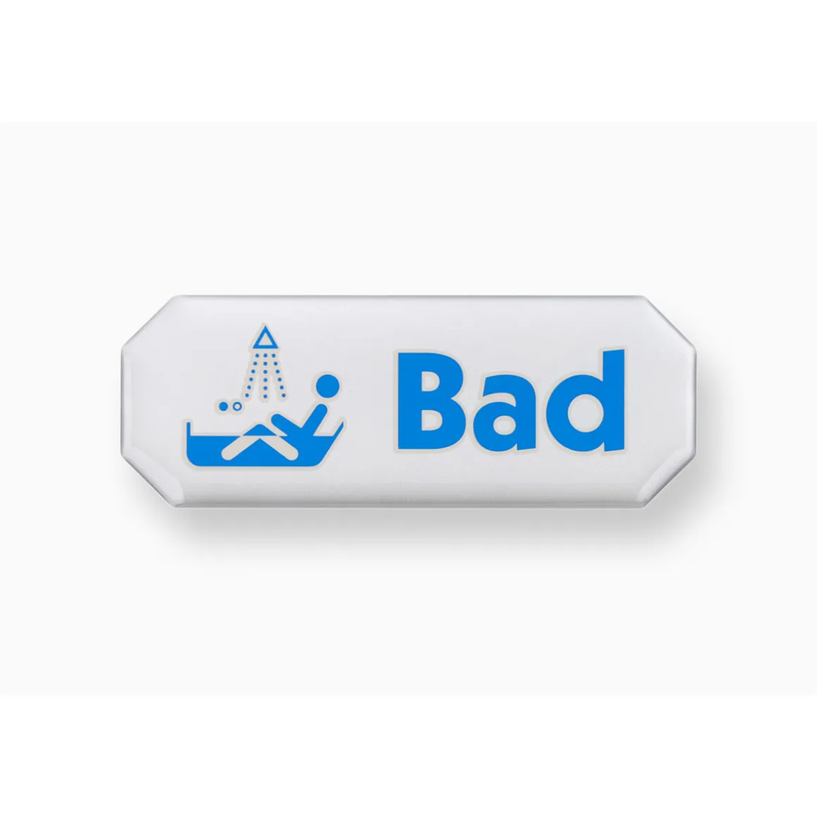 Metafranc Hinweisschild Bad Kunststoff weiß