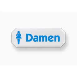 Metafranc Hinweisschild Damen Kunststoff weiß