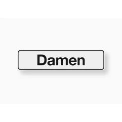 Metafranc Hinweisschild Damen Kunststoff weiß