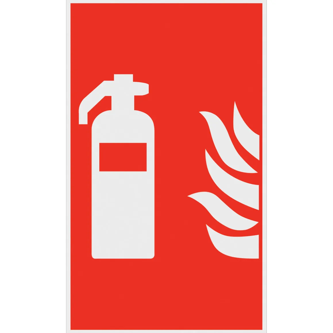 Metafranc Hinweisschild Feuerlöscher Kunststoff rot