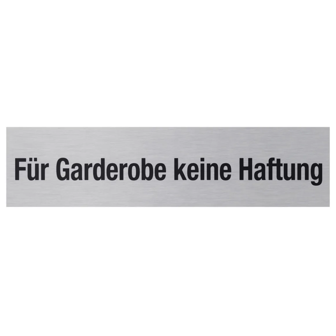 Metafranc Hinweisschild Für Garderobe Aluminium grau