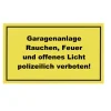 Metafranc Hinweisschild Garagenanlage Kunststoff gelb