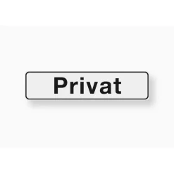 Metafranc Hinweisschild Privat Kunststoff blau